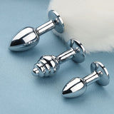 Laddymoda 3pcs / set staccabile finta pelliccia volpe coda anale metallo, tre spine butt plug, giochi di ruolo di sesso, giocattoli sessuali per uomini e donne