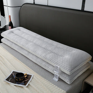A-class Cool Bean Massage Double Long Pillow Couple Pillow Integrated Long Pillow Protects the Vertebrae from Collapse Home Pillow Core