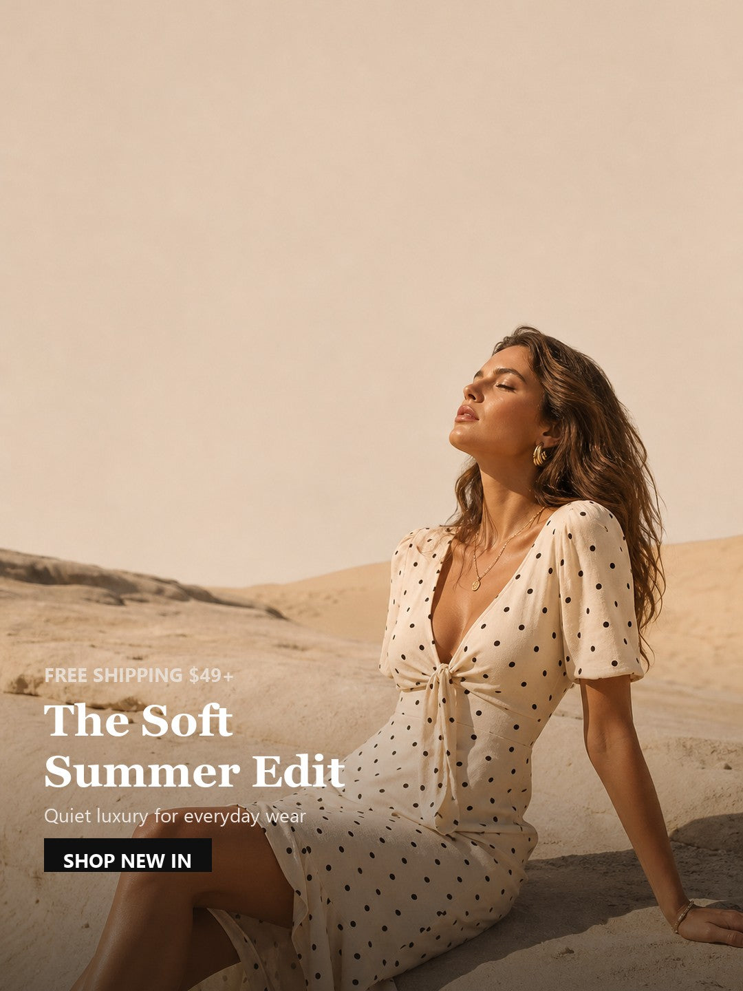 LaddyModa Soft Summer Edit — free shipping $49+ mobile banner