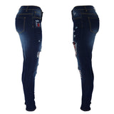 Herbst-neuer Straßentrend zerrissene Jeans der großen dünnen Hüfterhöhungs-Frauenjeans