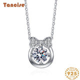 925 Argento sterling Moissanite Luxury Personality Pendant Collana Donna Classic Collana Party Gift