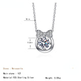 925 Sterling Silver Moissanite Luxury Personality Pendant Necklace Women's Classic Necklace Party Gift