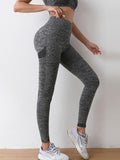 Laddymoda Leggings deportivos para mujer, pantalones de yoga elásticos de cintura alta para entrenamiento de fitness a la moda