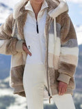 2022 Frauen Winter Plus Größe Lange Teddy Jacke Warme Dicke Fleece Faux Pelzmantel Plüsch Teddy Mantel Frau Mantel Mantel Pelzmantel Lässig