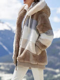 2022 Frauen Winter Plus Größe Lange Teddy Jacke Warme Dicke Fleece Faux Pelzmantel Plüsch Teddy Mantel Frau Mantel Mantel Pelzmantel Lässig