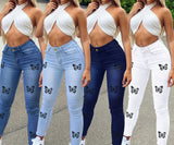 Les nouveaux jeans européens et américains souhaitent des jeans imprimés transfrontaliers ebay Amazon Fashion City pour femmes