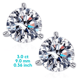 Laddymoda 1CT 3CT Moissanite Stud Pendientes 925 Plata de ley D Color VVS1 Clarity Brilliant Diamond Moissanite Pendientes para mujeres hombres
