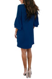 Women's Dress Sweet & Cute V-Neck Bell Sleeve Shift Dress Mini Dress