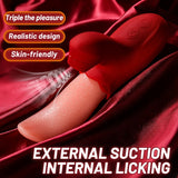 LADDYMODA 1pc Clitoral Tapping Licking Double Stimulation Sex Toys,Clitoral G Spot Stimulation Vibrator With 10 Tongue Licking 10 Tapping Nipple Vibrating Modes ,Rose Toy For Women,Adult Sex Toys Games And Couple