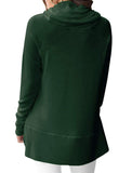 Suéter de cuello alto de manga larga para mujer, suéter de cuello alto, sudaderas sueltas informales, túnica