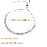 Laddymoda 15.0 Carat Moissanite Full Diamond Bracciale Placcatura Argento Bianco 18K Argento 18K