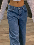 LADDYMODA Women's Casual Wide Leg Baggy Denim Pants, Girl's Y2K Style High Waist Jeans, Women's Denim Jeans & Clothing