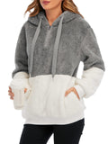 Century Star Femmes Fuzzy Hoodies Sport Pullover Hoodie Athletic Cozy Oversized Pockets Sweat-shirt à capuche Fleece Hoodies