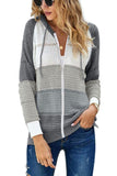 Women's Fashion Hoodies Sweatshirts Striped Lightweight Knit Pullover Sweaters
