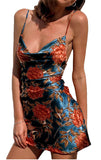Donna Cowl Neck Halterneck Slip On Backless Satin Mini Dress Sexy Silky Party Club Bodycon Dresses 0213