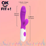 Laddymoda1pc G-Spot Rabbit Vibrator Clitoris Stimulator -Silicone Vaginal Anal Dildo Massager For Women Masturbation, Powerful Adult Sex Toys For Sex Things,7 Vibraticon Modes And  Two Modors.