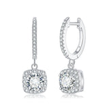 Laddymoda Moissanite Hanging Drop Diamond Earrings pour femmes Artisanat Utilisé pour Festival / Danse / Fête / Mariage / anniversaire