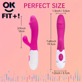 Laddymoda1pc G-Spot Rabbit Vibrator Clitoris Stimulator -Silicone Vaginal Anal Dildo Massager For Women Masturbation, Powerful Adult Sex Toys For Sex Things,7 Vibraticon Modes And  Two Modors.