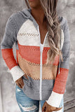 Sweats à capuche mode pour femmes Pulls en tricot léger à rayures