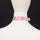 Laddymoda 1pc Collar Choker Leash Harness Leather Bow-tie Bell Collar BDSM Bondage Game