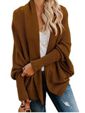 Laddymoda Oversized Sweater Cardigan Female Clothes Patchwork Batwing Sleeve Long Outerwear Women Winter Big Size Jacket Coat