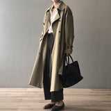 Long windbreaker mujer 2023 primavera nueva versión coreana del temperamento cintura suelta y abrigo casual delgado mujeres