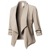 NEU Oversize Büro Damen Kerbkragen Frauen Blazer Solide Herbst Jacke Plissee Ärmel Lässig Damenanzüge Mantel 10 Farben