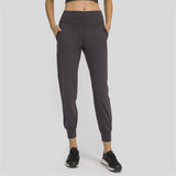 Pantalones de chándal de mujer ligeros de cintura alta Pantalones de pista de carrera Pantalones de entrenamiento Pantalones de joggers cónicos para Yoga Lounge