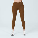 66 nylon lycra Yoga Pants donna primavera ed estate nuovi pantaloni stretti nude vita alta hip lifting running pantaloni fitness sportivi