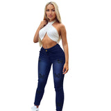 Europäische und amerikanische neue Jeans wünschen grenzüberschreitende ebay Amazon Fashion City bedruckte Jeans für Frauen