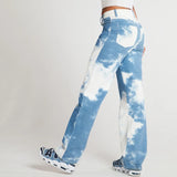 Laddymoda new arrival New white background dyed blue fashion slim long pencil holder women's jeans