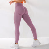 Leggings sin costuras Solid Scrunch Butt Lifting Booty High Waisted Sportwear Gym Tights Push Up Women Leggings For Fitness