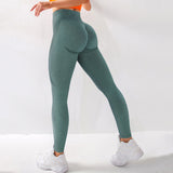 Leggings sans couture Solid Scrunch Butt Lifting Booty Taille Haute Sportwear Gym Tights Push Up Femmes Leggings For Fitness