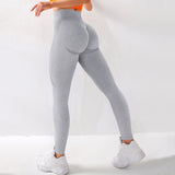 Leggings senza cuciture Solid Scrunch Butt Lifting Booty High Waisted Sportwear Gym Tights Push Up Women Leggings For Fitness