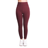 Sport Pants Plus Size Shapewear High Waist High Elastic Slimming Leggings Solid Red Sportwear  Workout Women 1PC 2020 New