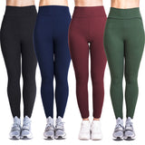 Sport Pants Plus Size Shapewear High Waist High Elastic Slimming Leggings Solid Red Sportwear  Workout Women 1PC 2020 New