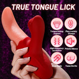 LADDYMODA 1pc Clitoral Tapping Licking Double Stimulation Sex Toys, Clitoral G Spot Stimulation Vibrator with 10 Tongue Licking 10 Tapping Niple Vibrating Modes, Rose Toy For Women, Adult Sex Toys Games And Couple