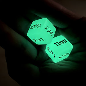 Laddymoda 1 Pair, Erotic Dice Set For Adult Lovers, Couples And Newlyweds, Naughty Funny Dices Glow In The Dark, Sex Toys - LaddyModa
