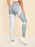 Laddymoda Honeycomb Workout Gym Yoga Pants, Stretchy Fitness Training Leggings Women's Activewear