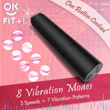 LADDYMODA 1pc Waterproof Bullet Vibrator, Adult Sex Toy, Rechargeable Lipstick Type (10 Vibration Modes)