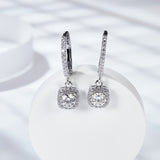 Laddymoda Moissanite Hanging Drop Diamond Earrings pour femmes Artisanat Utilisé pour Festival / Danse / Fête / Mariage / anniversaire