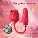 Laddymoda 1pc Rose Toy con 10 modalità di inserimento e vibrazione, vibratore giocattolo rosa per donne con dildo di inserimento, giocattolo sessuale con clitoride, maglione retrattile, massaggio capezzolo masturbazione giocattolo sessuale femminile