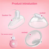 Laddymoda 1 Set, Vibrating Nipple Sucker Clit Stimulator With 10 Vibration Modes, Suction Vibrator, Breast Massager, Sex Toys With Vibrating Eggs For Women, Remote Control