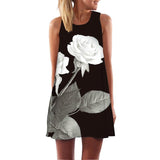 Print Sleeveless Summer Casual Mini Dresses garmentsdl