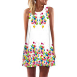 Print Sleeveless Summer Casual Mini Dresses garmentsdl