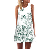 Print Sleeveless Summer Casual Mini Dresses garmentsdl