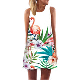 Print Sleeveless Summer Casual Mini Dresses garmentsdl
