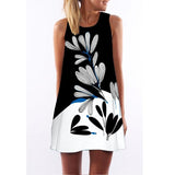 Print Sleeveless Summer Casual Mini Dresses garmentsdl