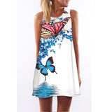 Print Sleeveless Summer Casual Mini Dresses garmentsdl