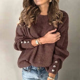 Long Sleeve Pull Female Solid Sweaters Pullovers garmentsdl